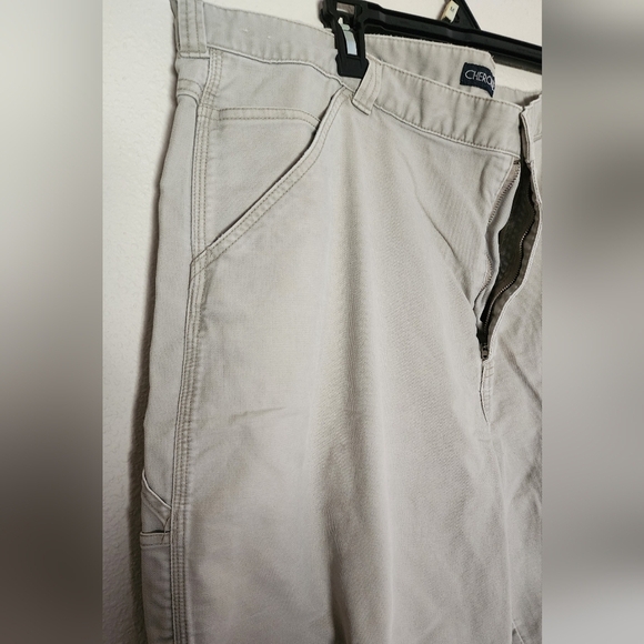 Cherokee Men's Khaki Flat Front Carpenter Shorts      Sz 44 - Picture 2 of 9